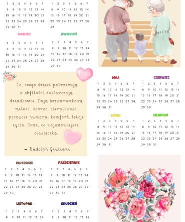 (E-book) Kalendarz dla Babci i Dziadka rok 2024