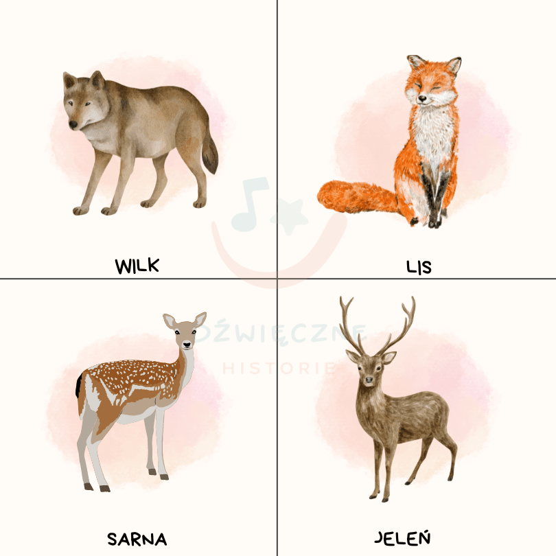 (E-book) Karty edukacyjne - zwierzęta leśne