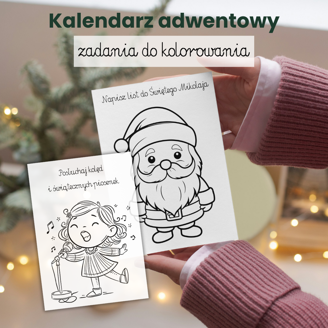 (E-book) Kalendarz adwentowy - zadania do kolorowania