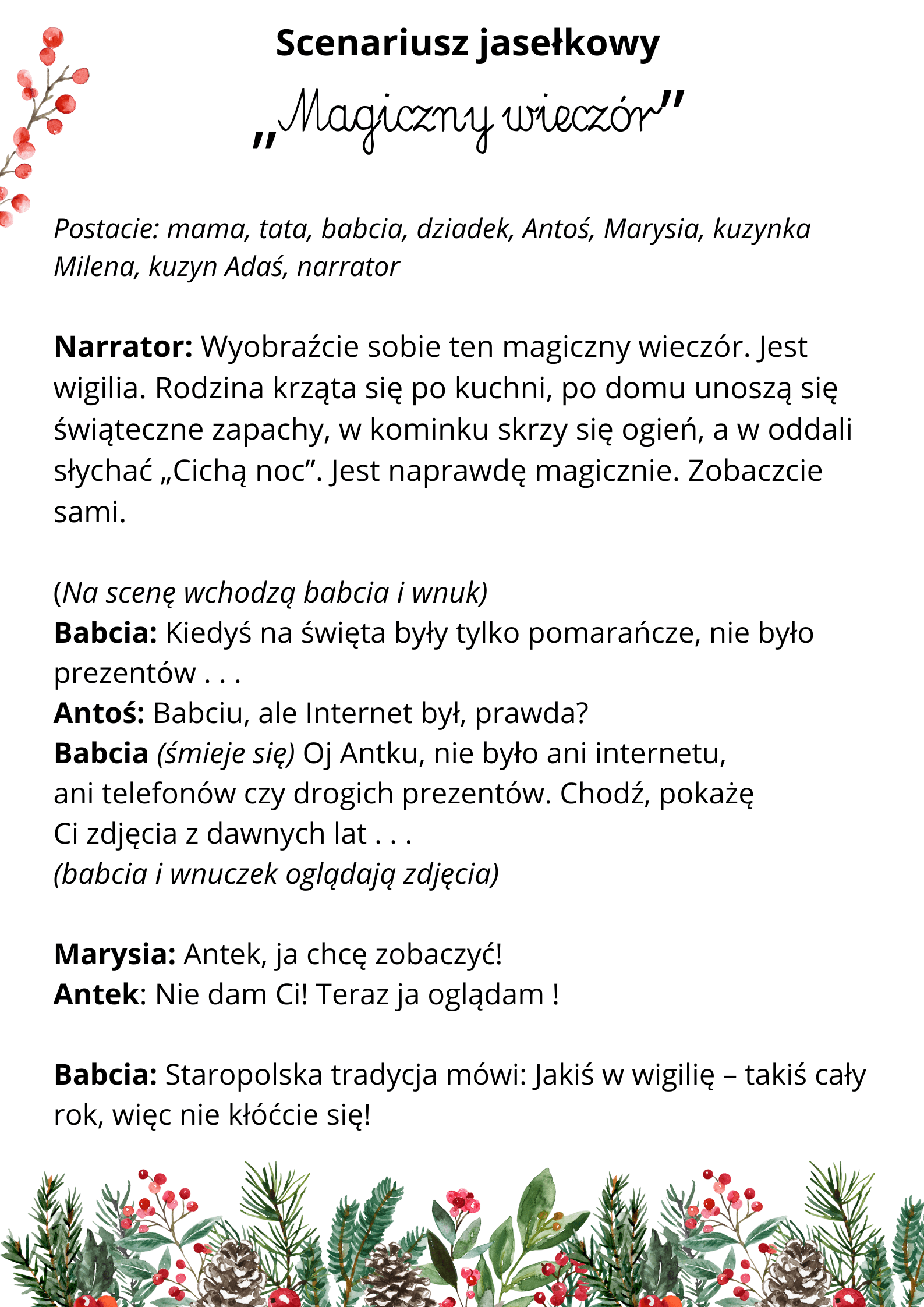 (E-book) Scenariusz jasełkowy "Magiczny wieczór"