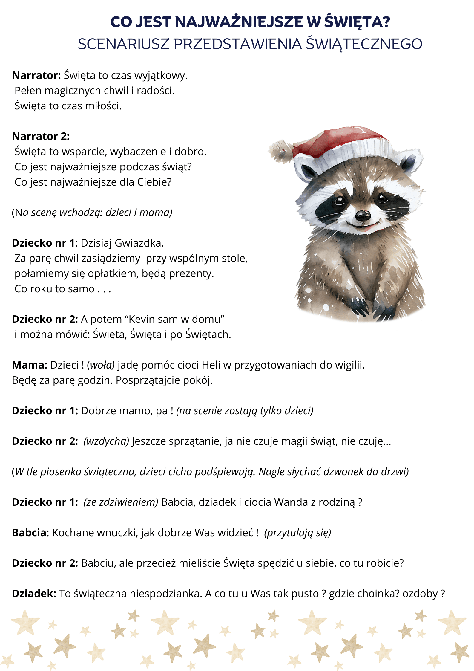(E-book) Scenariusz świąteczny "Co jest najważniejsze w święta?"