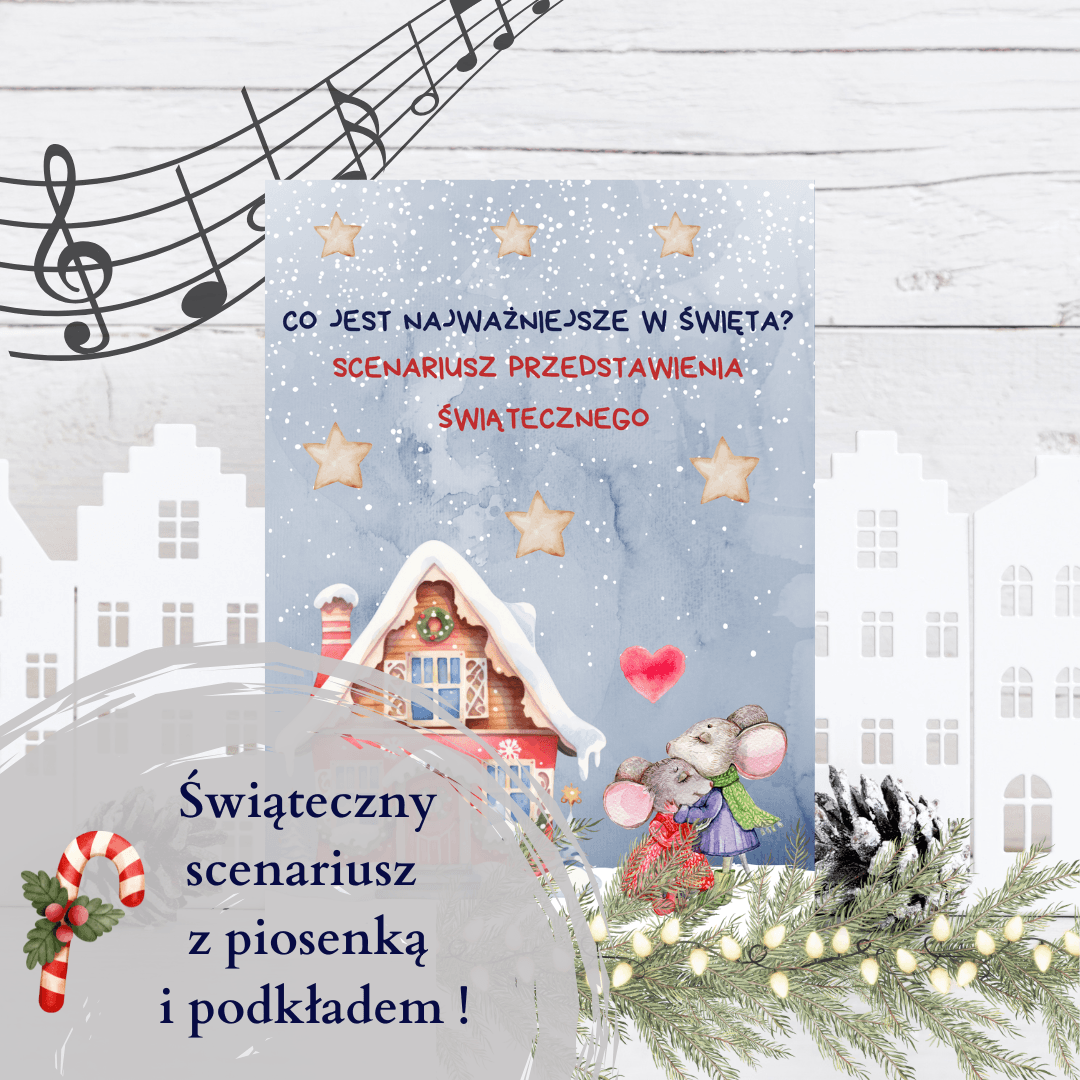 (E-book) Pakiet świąteczny - krótki scenariusz z piosenką i podkładem