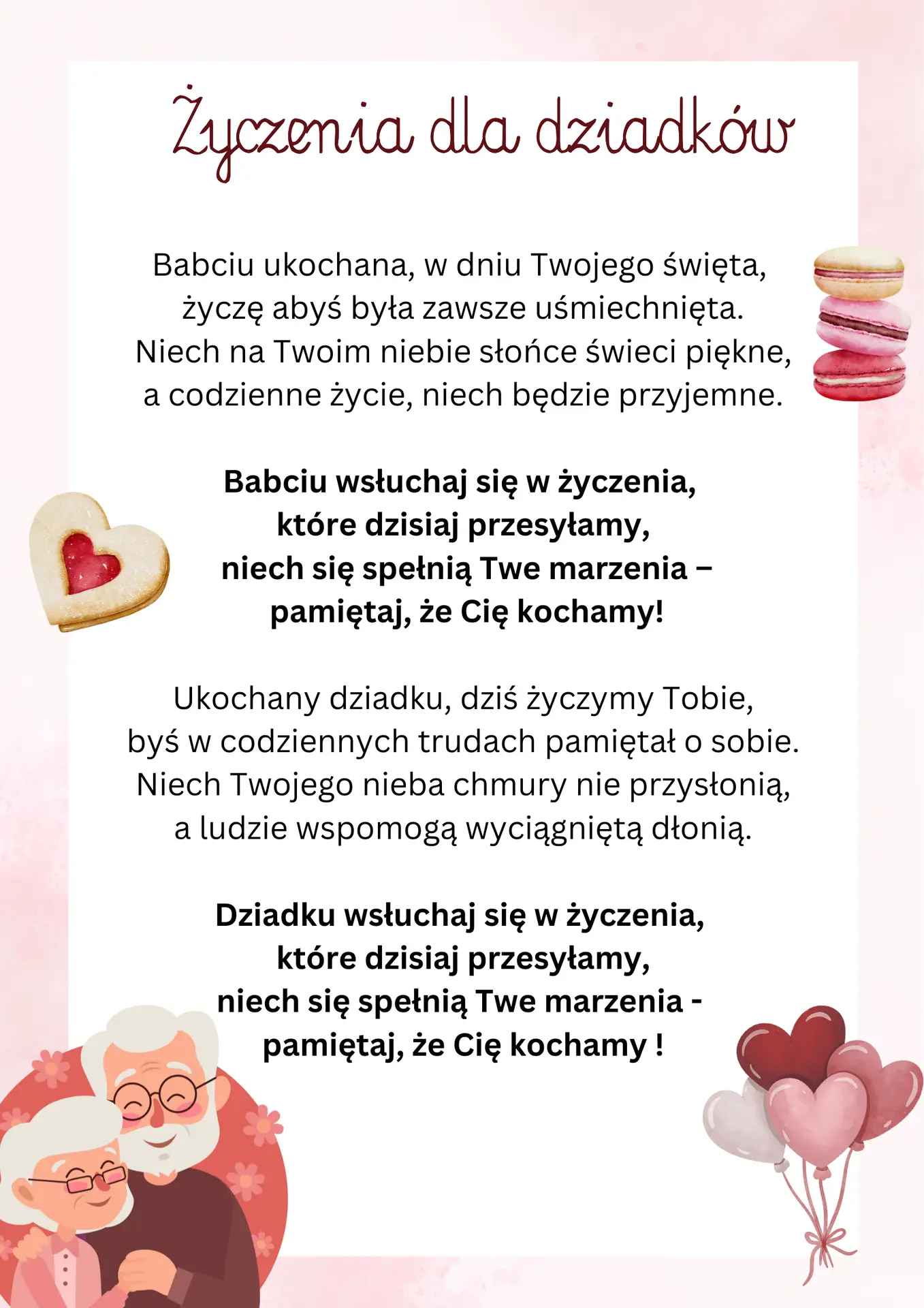 Podkład do piosenki Życzenia dla dziadków - mp3 (wersja bez słów)