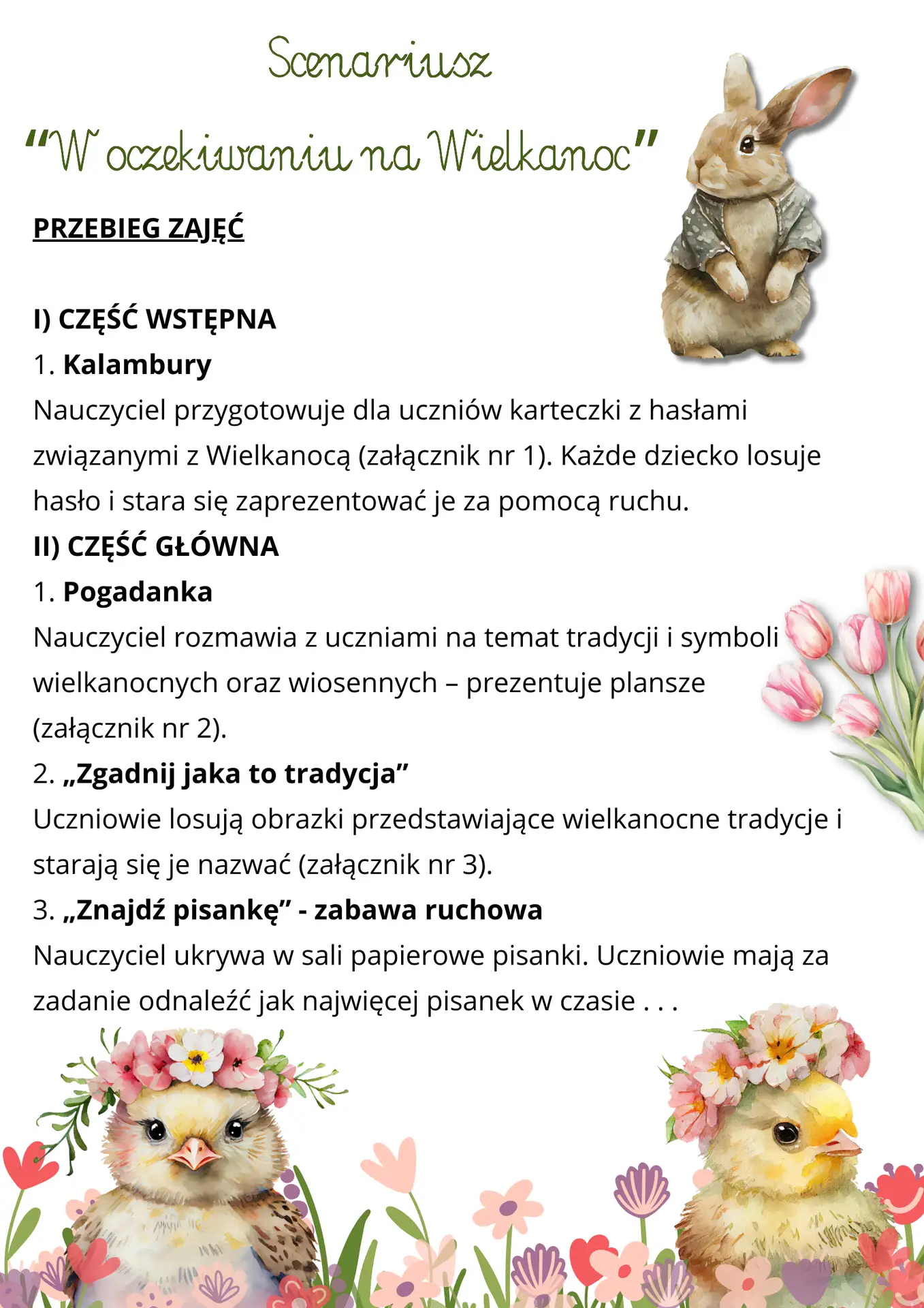 (E-book) Konspekt zajęć "W oczekiwaniu na Wielkanoc"