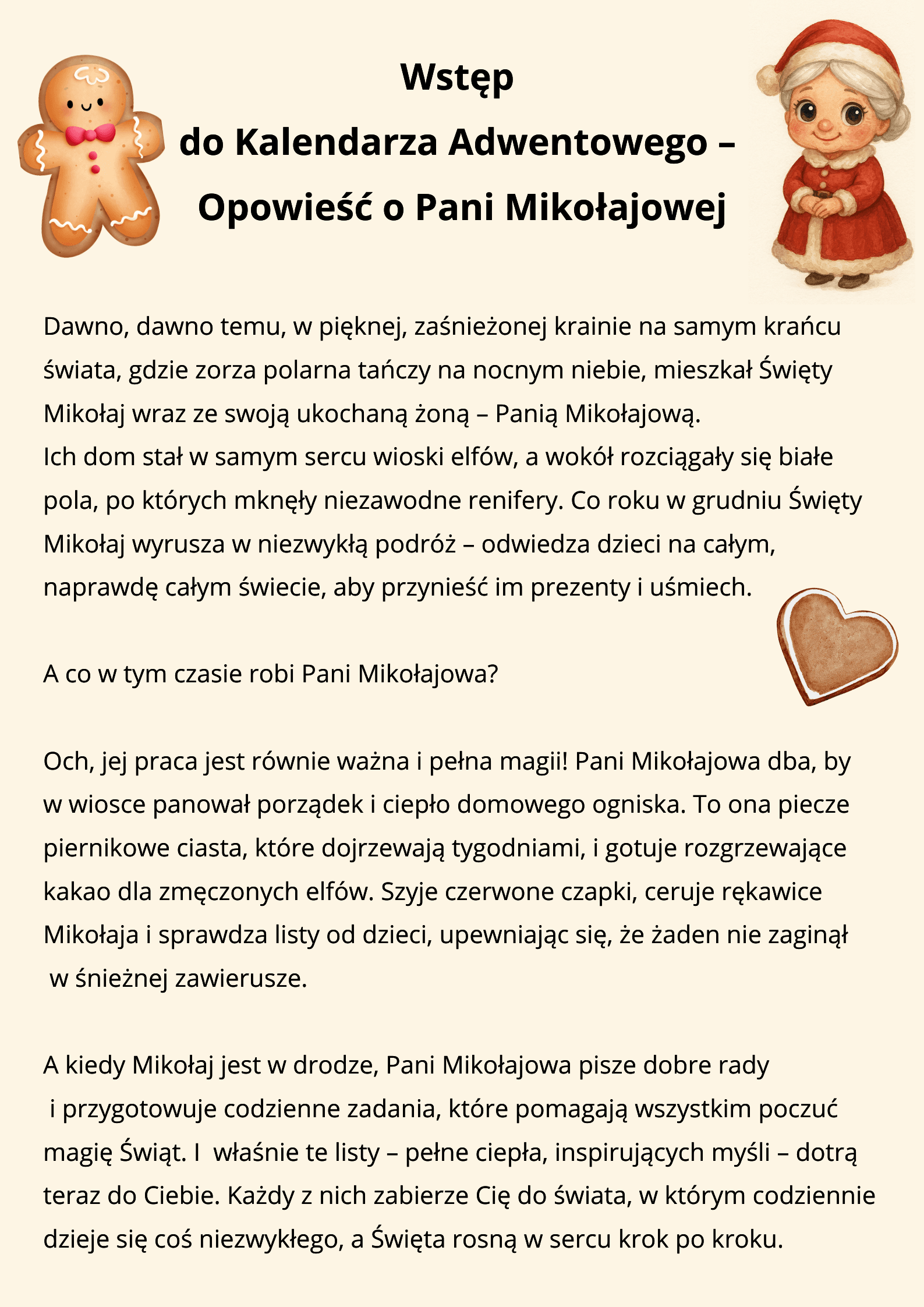 (E-book) Kalendarz adwentowy - listy od Pani Mikołajowej