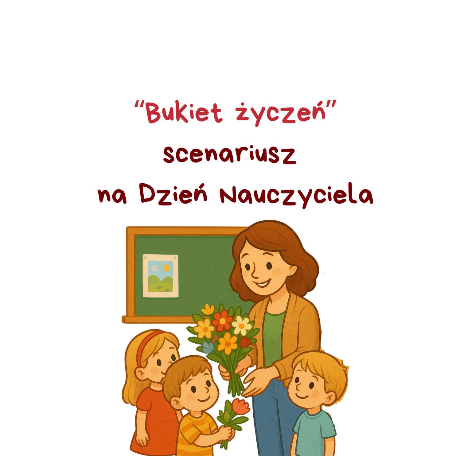 (E-book) "Bukiet życzeń" scenariusz z okazji Dnia Edukacji Narodowej +piosenka z podkładem